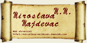 Miroslava Majdevac vizit kartica